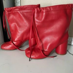 Maison Margiela MM6 Red Leather Boots